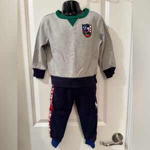 Ralph Lauren Gray and Navy Kids Ski Logo Set
